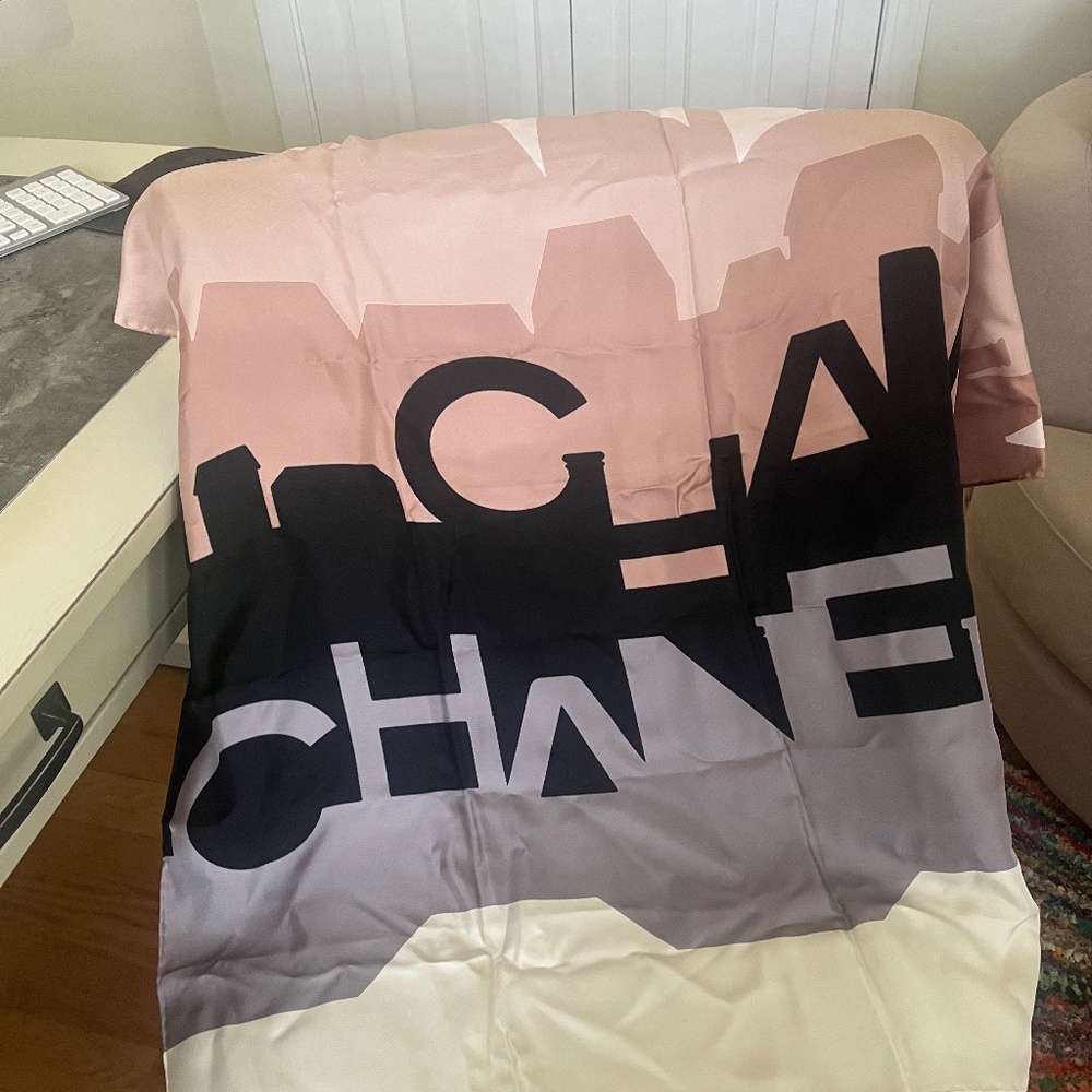 Chanel Multi Color Silk Scarf